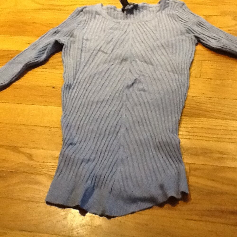 Pale Blue/Periwinkle INC Ribbed Top